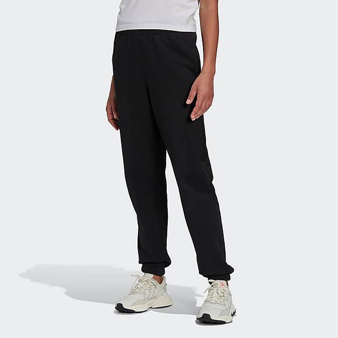Front view of Women's adidas Originals Adicolor Jogger Pants in Black Click to zoom