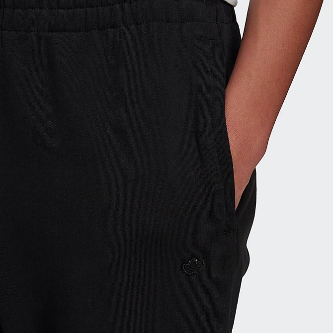 Back Right view of Women's adidas Originals Adicolor Jogger Pants in Black Click to zoom