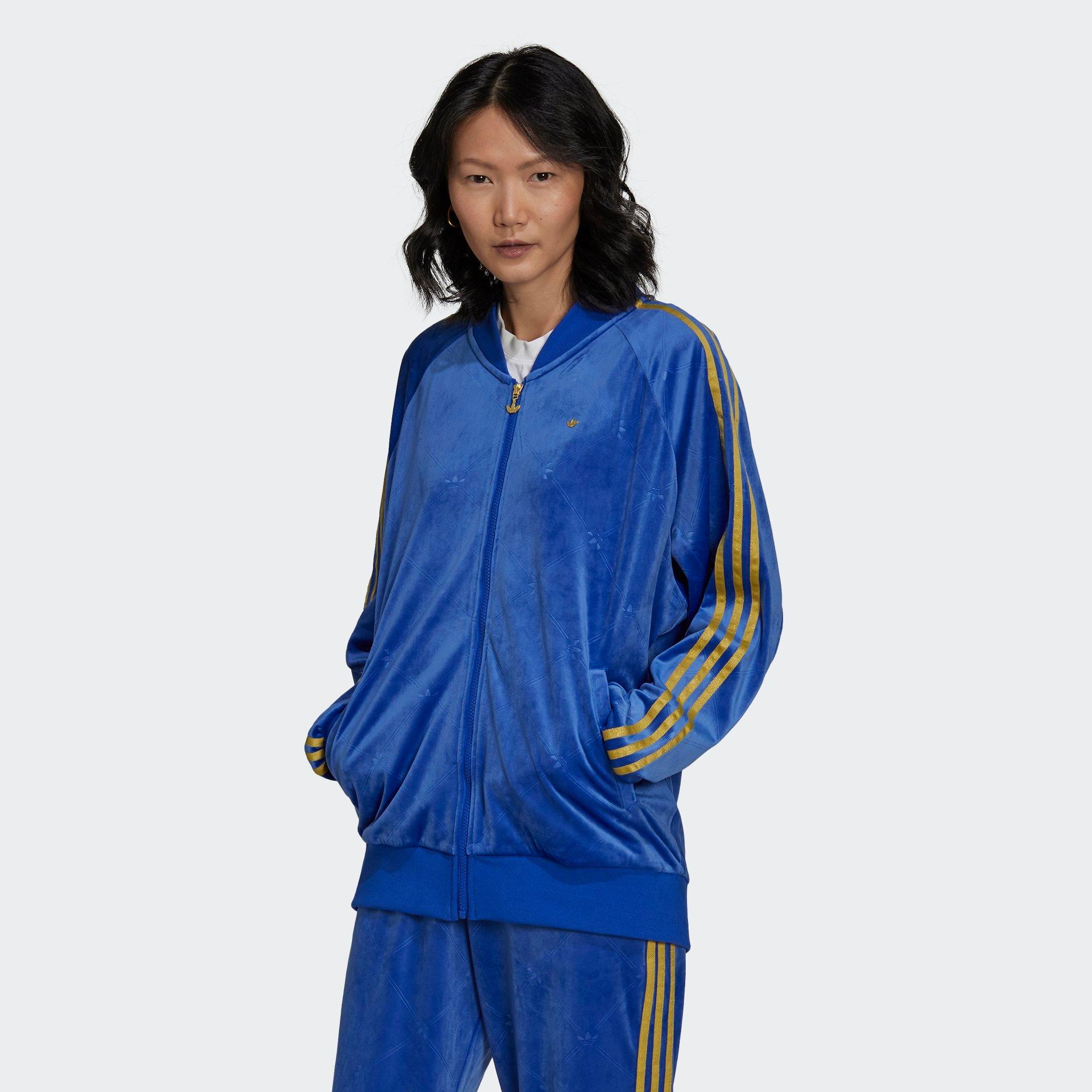 Adidas 3 stripes velvet best sale