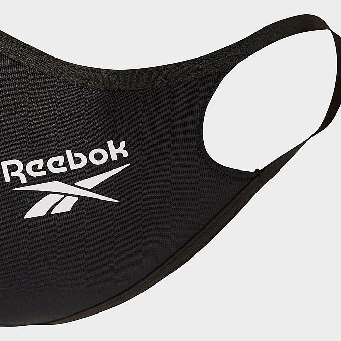 [angle] view of Reebok Small Face Covers (3-Pack) in Black Click to zoom