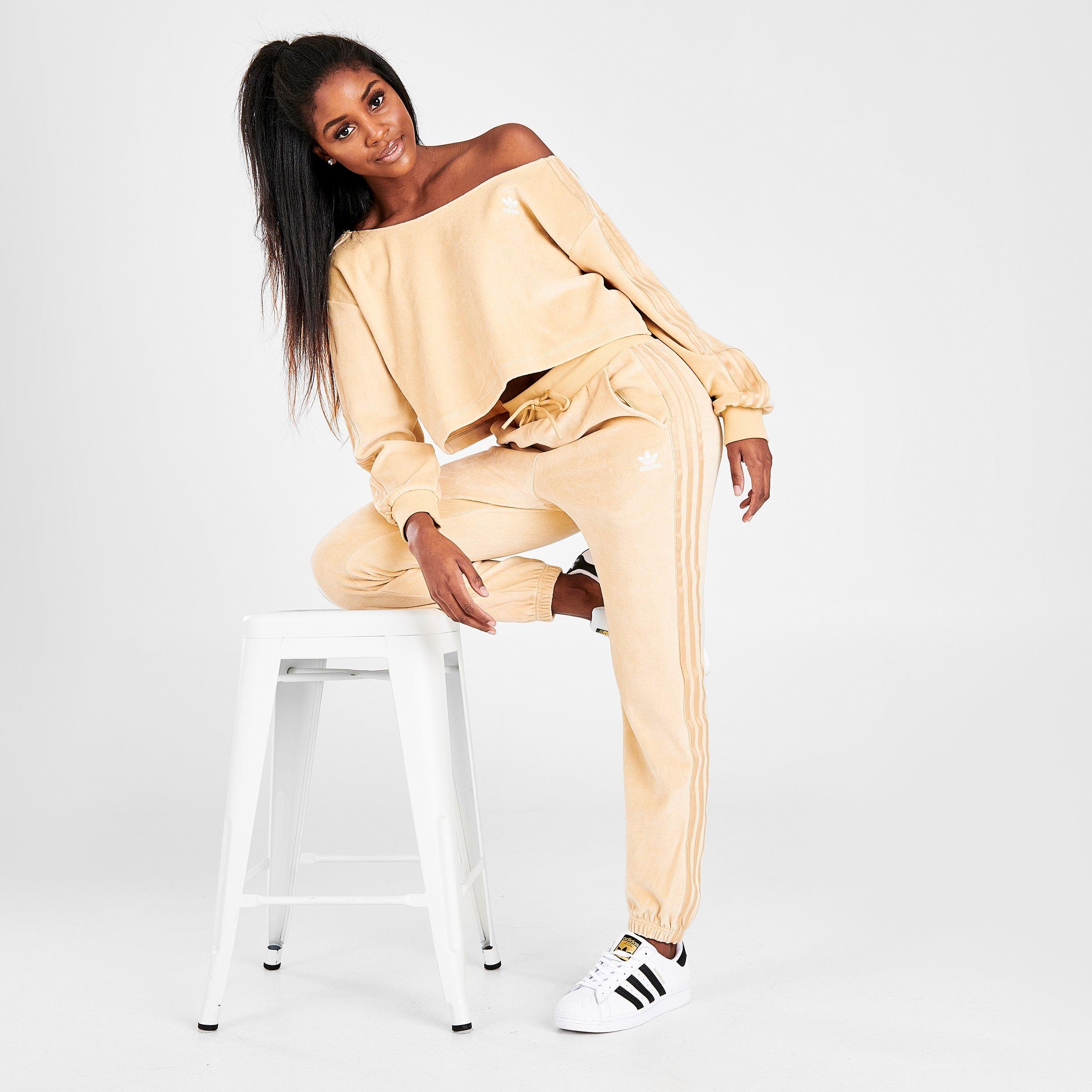 adidas originals velour slim track pants