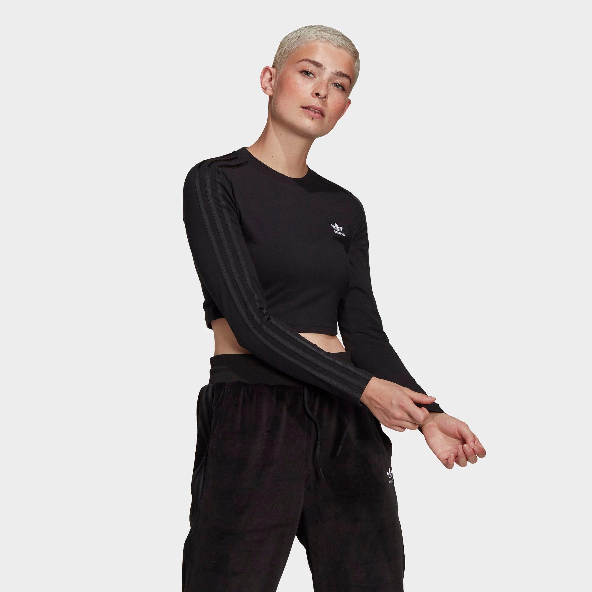 womens adidas black long sleeve top