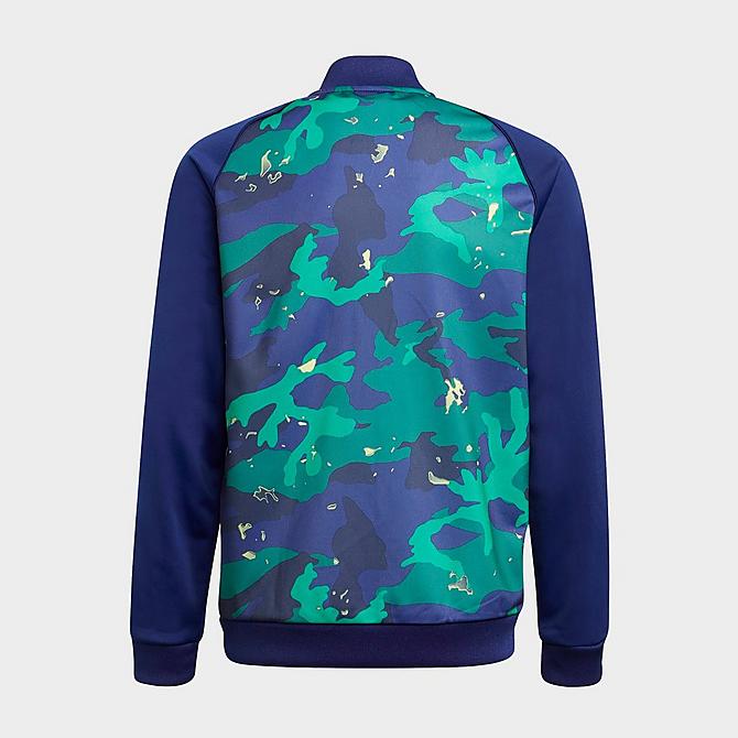 Back Left view of Kids' adidas Originals Camo Track Jacket in Night Sky/Multicolor Click to zoom