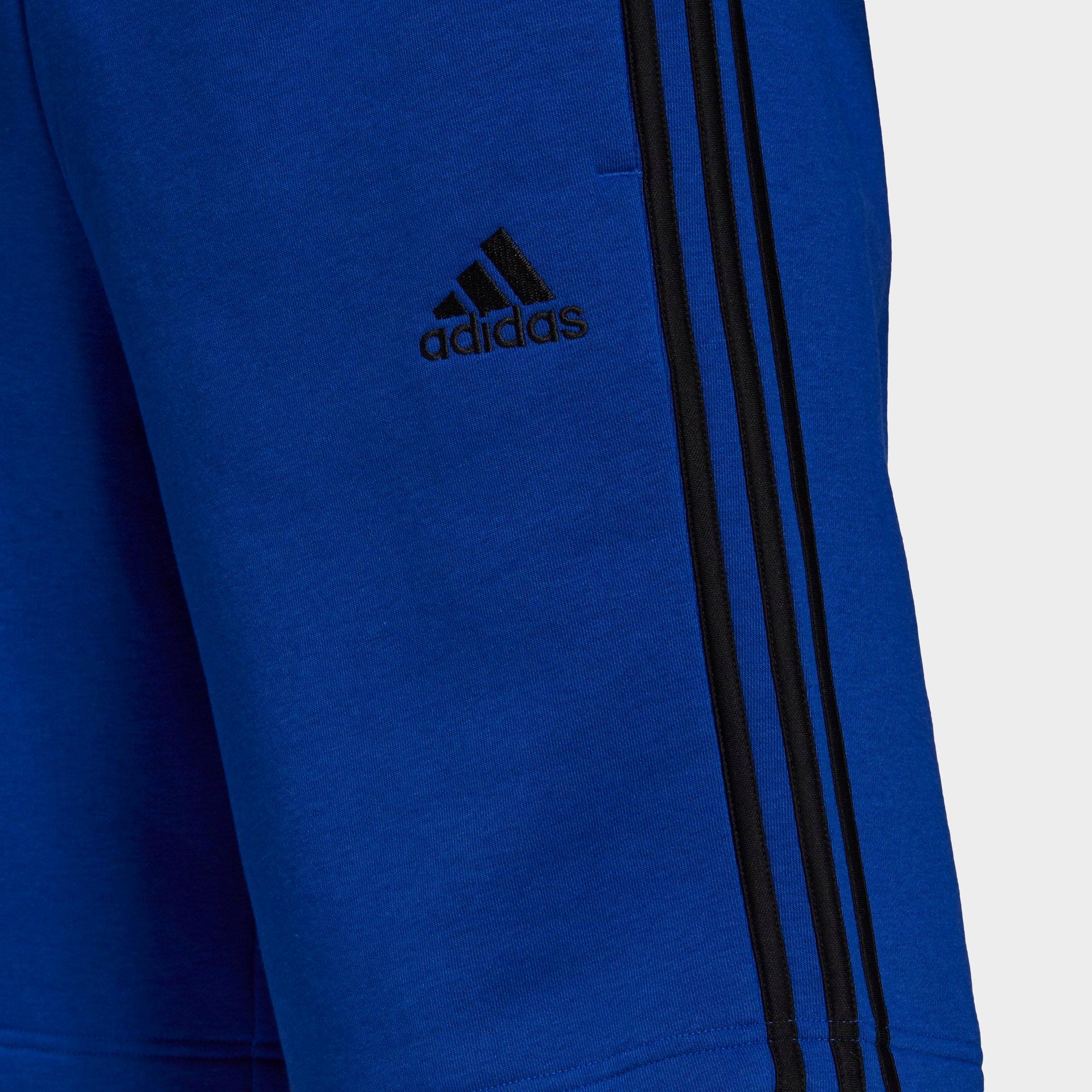 adidas 3 stripe fleece shorts