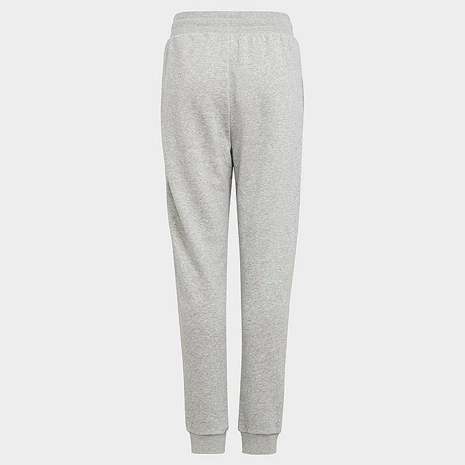 Back Left view of Kids' adidas Originals Adicolor Jogger Pants in Medium Grey Heather/White Click to zoom