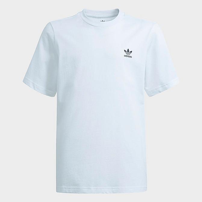 Front view of Kids' adidas Originals Trefoil Adicolor T-Shirt in White/Black Click to zoom