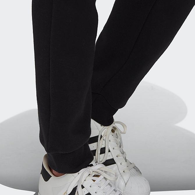 On Model 5 view of Men's adidas Originals Adicolor Essentials Trefoil Pants in Black Click to zoom