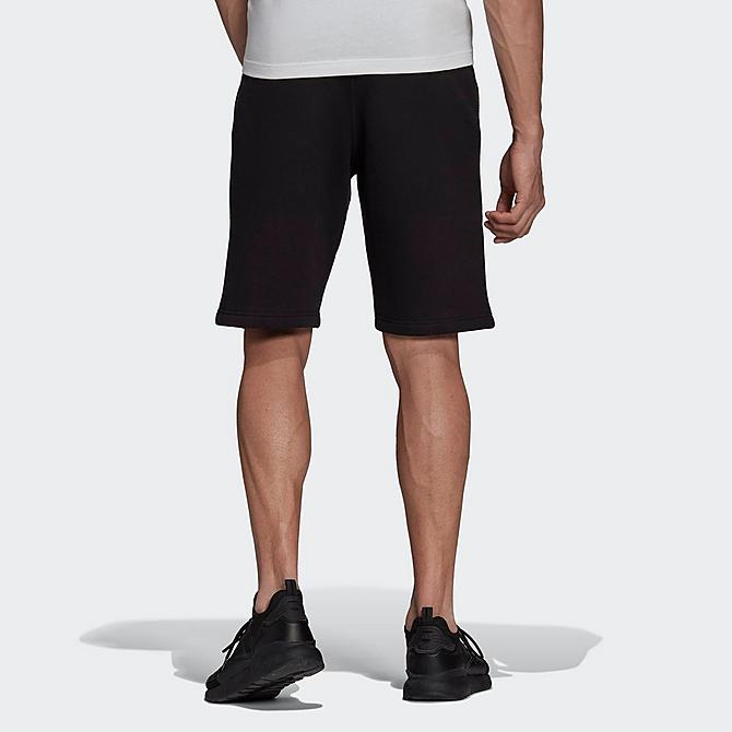 Front Three Quarter view of Men's adidas Originals Essentials Shorts in Black Click to zoom