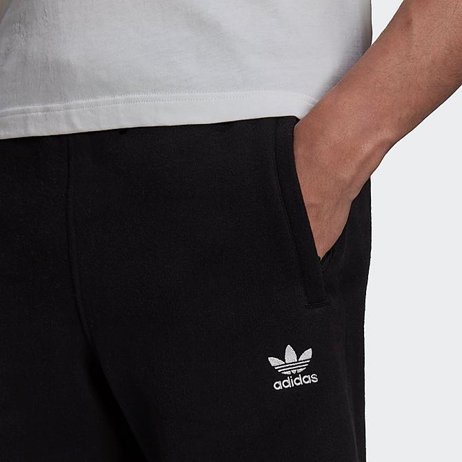 Back Right view of Men's adidas Originals Essentials Shorts in Black Click to zoom