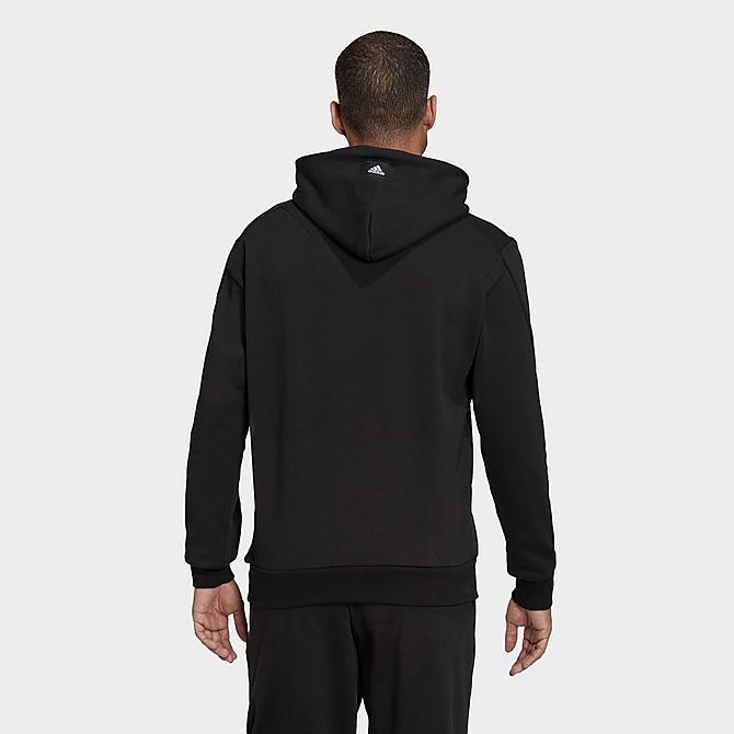 Front Three Quarter view of Men's adidas Sportswear Future Icons Graphic Hoodie in Black Click to zoom