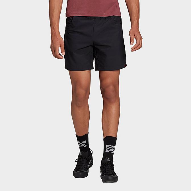 Front view of Men's adidas Five Ten Felsblock Climbing Shorts in Black/Earth Click to zoom
