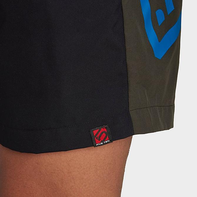 On Model 5 view of Men's adidas Five Ten Felsblock Climbing Shorts in Black/Earth Click to zoom
