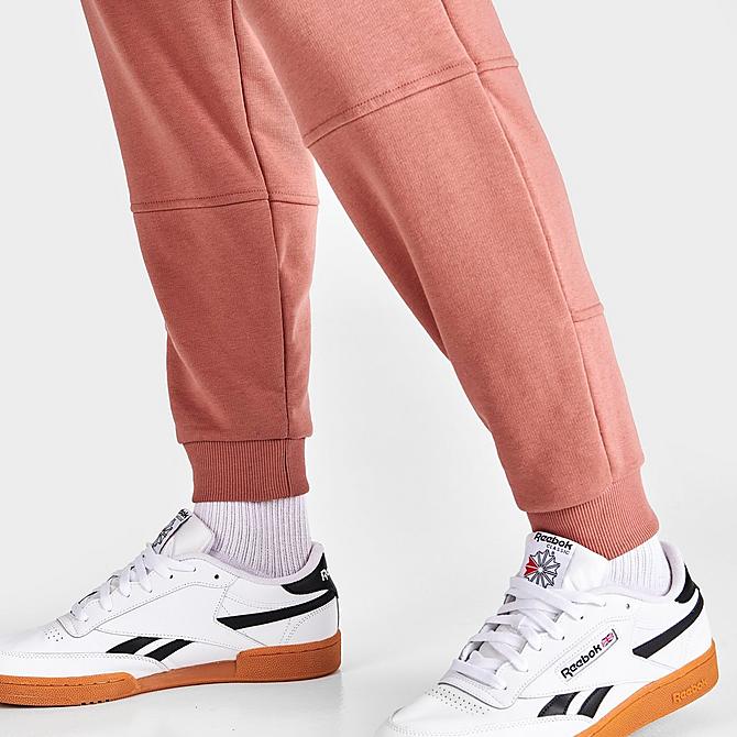 On Model 6 view of Men's Reebok MYT Minimal Waste Jogger Pants in Canyon Coral Click to zoom