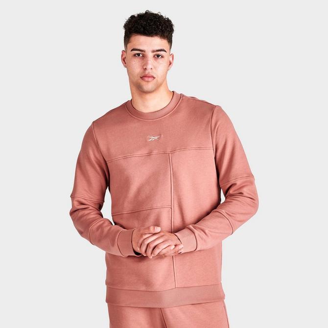 Back Left view of Reebok MYT Minimal Waste Crewneck Sweatshirt in Canyon Coral Click to zoom
