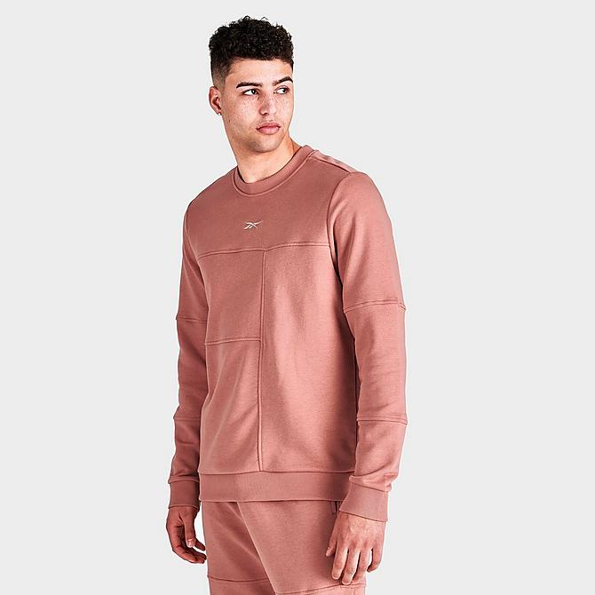 Back Right view of Reebok MYT Minimal Waste Crewneck Sweatshirt in Canyon Coral Click to zoom