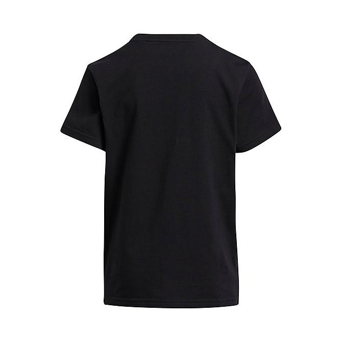 Front Three Quarter view of Kids' adidas Originals T-Shirt in Black Click to zoom
