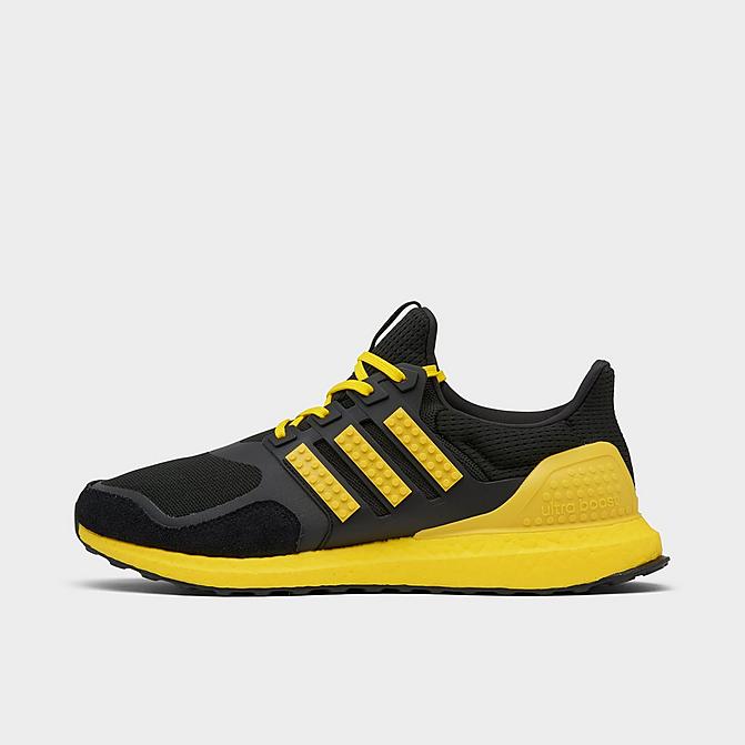 Right view of Men's adidas x LEGO® UltraBOOST DNA Running Shoes in Black/Yellow Click to zoom