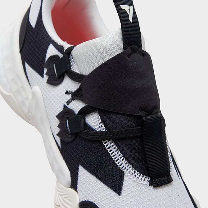 Front view of adidas Trae Young 1 Basketball Shoes in Core White/Core Black/Solar Red Click to zoom