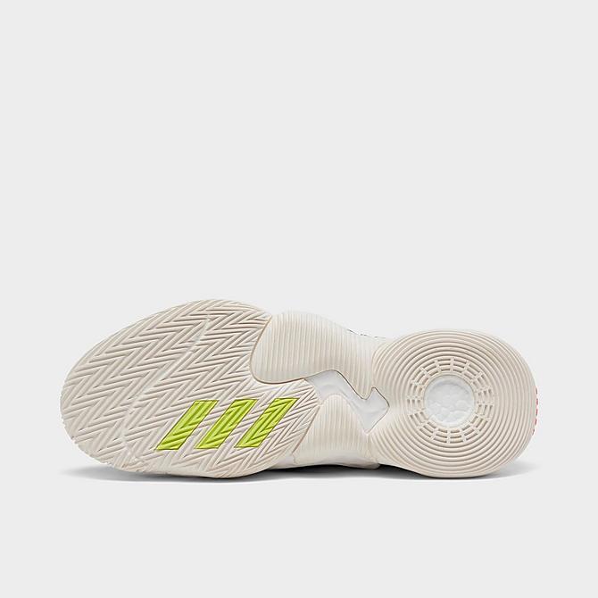 Bottom view of adidas Trae Young 1 Basketball Shoes in Core White/Core Black/Solar Red Click to zoom