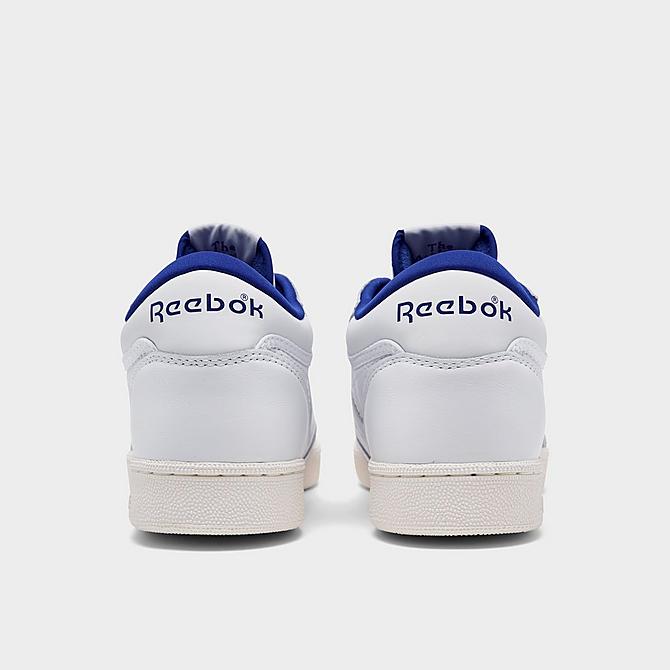 Left view of Men's Reebok Club C Mid 2 Casual Shoes in Footwear White/Bright Cobalt/Classic White Click to zoom