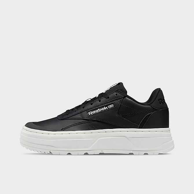 Right view of Women's Reebok Club C Double Geo Casual Shoes in Core Black/Core Black/Chalk Click to zoom