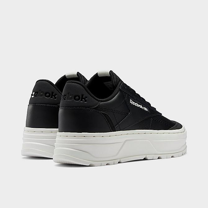 Left view of Women's Reebok Club C Double Geo Casual Shoes in Core Black/Core Black/Chalk Click to zoom