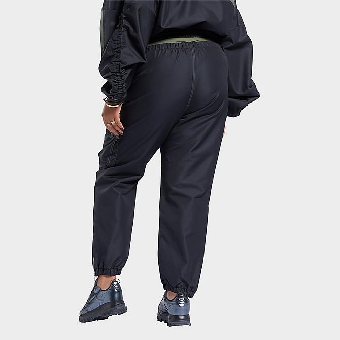 Back Right view of Women's Reebok Cardi B Pants (Plus Size) in Black Click to zoom