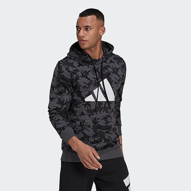 Back Left view of Men's adidas Sportswear Future Icons Camo Graphic Sweatshirt Click to zoom