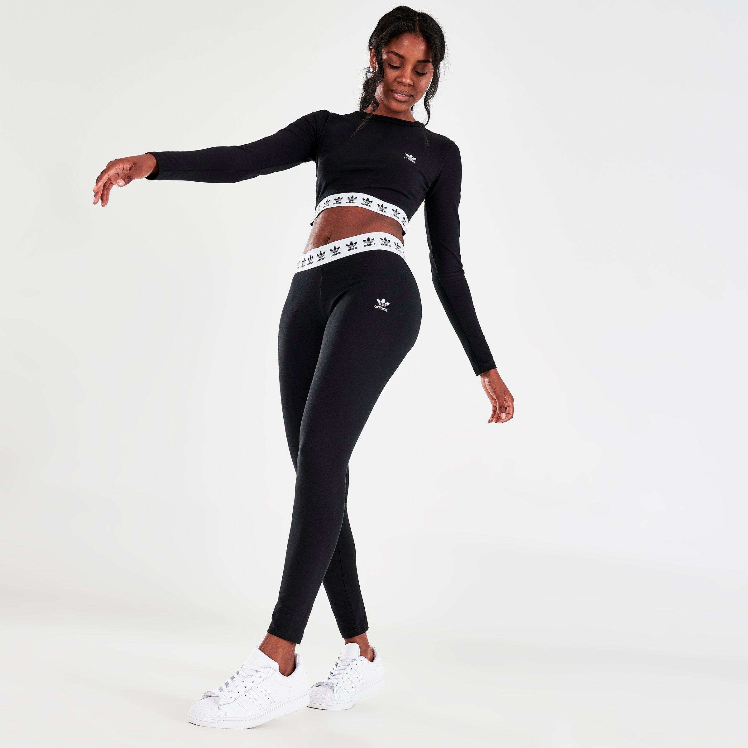 Adidas trefoil taped clearance leggings