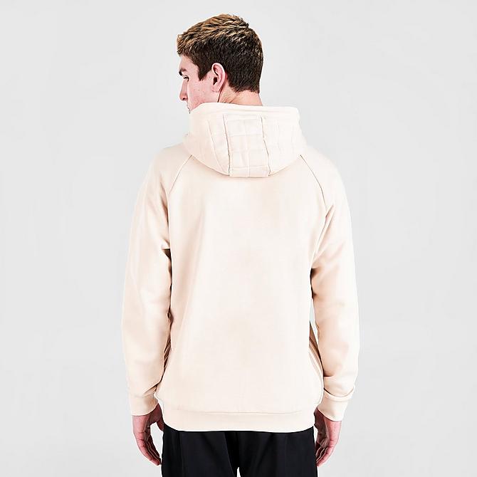 [angle] view of Men's adidas Los Angeles FC Travel Pullover Hoodie in Linen Click to zoom
