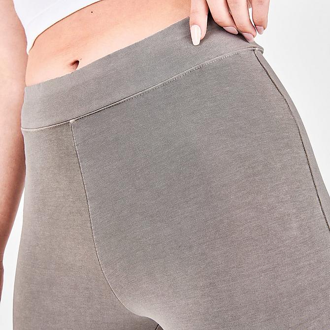 On Model 6 view of Women's Reebok Classics Natural Dye Bike Shorts in Boulder Grey Click to zoom