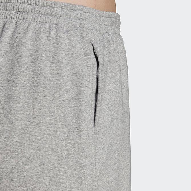 On Model 5 view of Women's adidas Originals Adicolor Essentials French Terry Shorts (Plus Size) in Medium Grey Heather Click to zoom