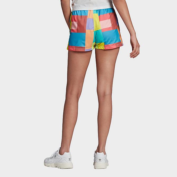 Back Left view of Women's adidas Originals Summer Surf Shorts in Multicolor Click to zoom