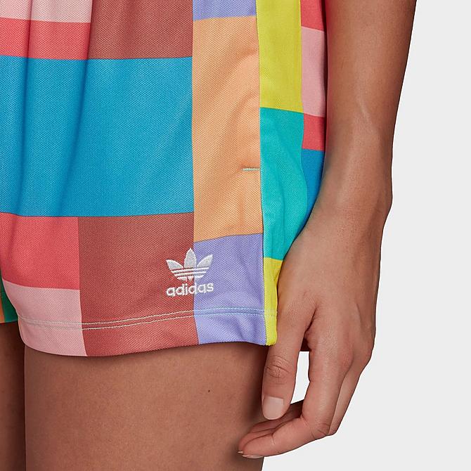 Back Right view of Women's adidas Originals Summer Surf Shorts in Multicolor Click to zoom