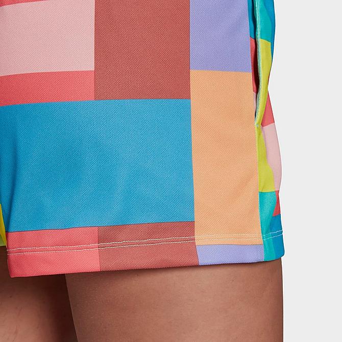 On Model 6 view of Women's adidas Originals Summer Surf Shorts in Multicolor Click to zoom
