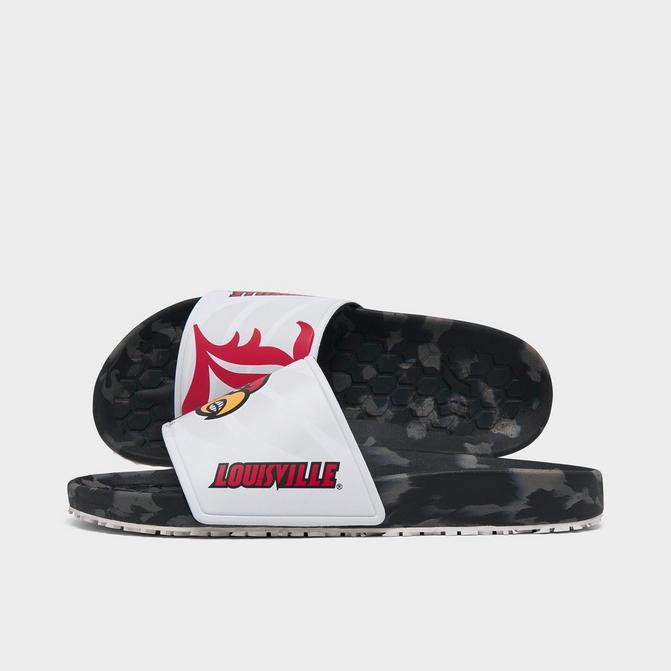 Men's Red/Black Louisville Cardinals Hype Slydr Slide Sandals