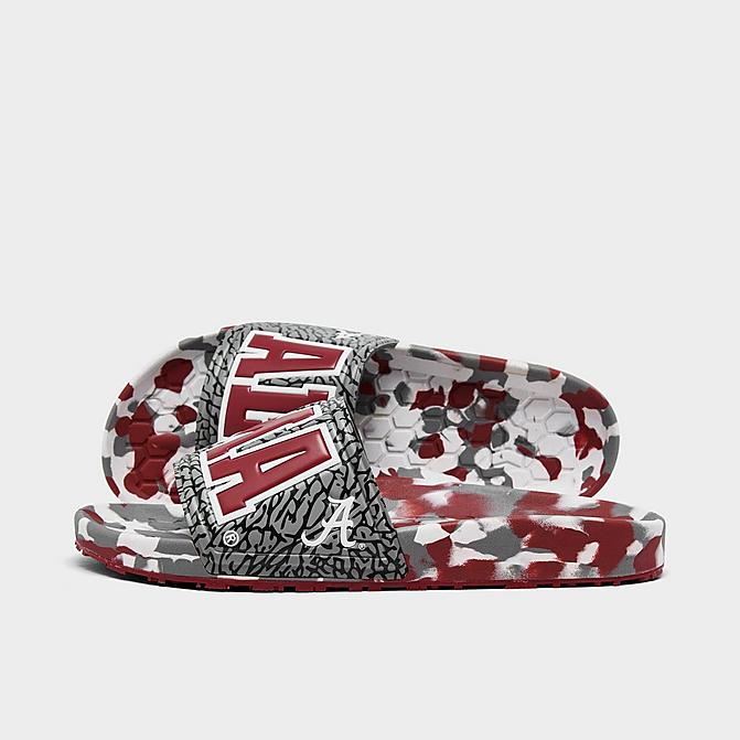 Right view of Hype Co. Alabama Crimson Tide College Slydr Slide Sandals in Crimson/Grey/White Click to zoom