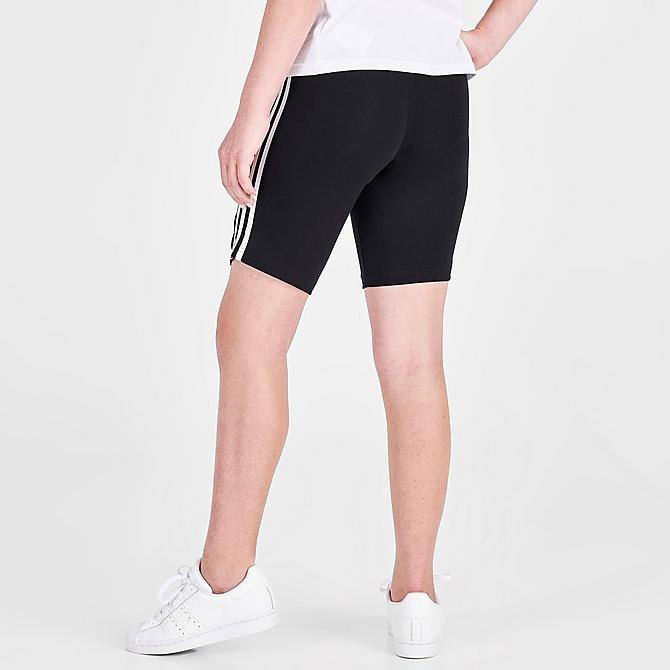 Back Right view of Girls' adidas Originals Adicolor Bike Shorts in Black/White Click to zoom