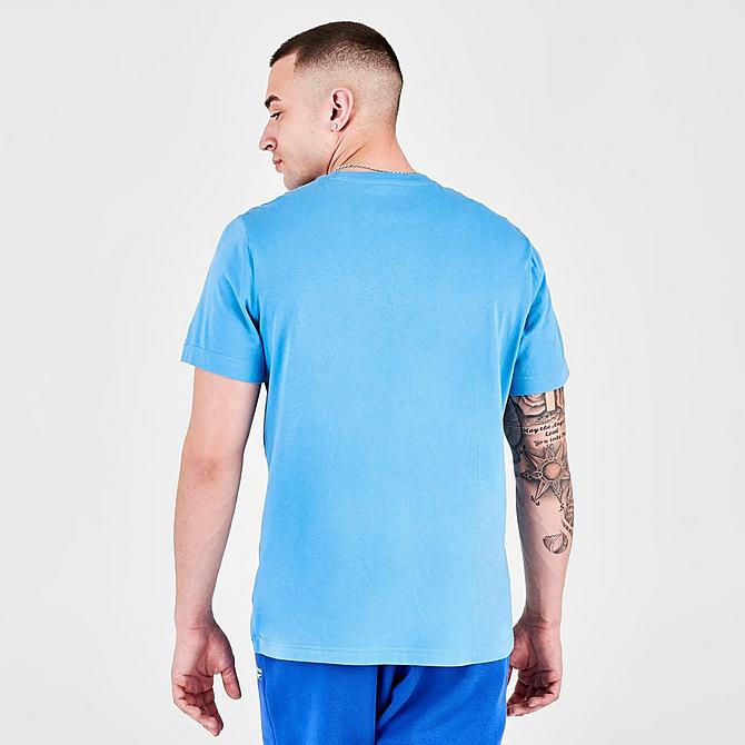 Back Right view of Men's Reebok Identity Big Logo T-Shirt in Essential Blue Click to zoom