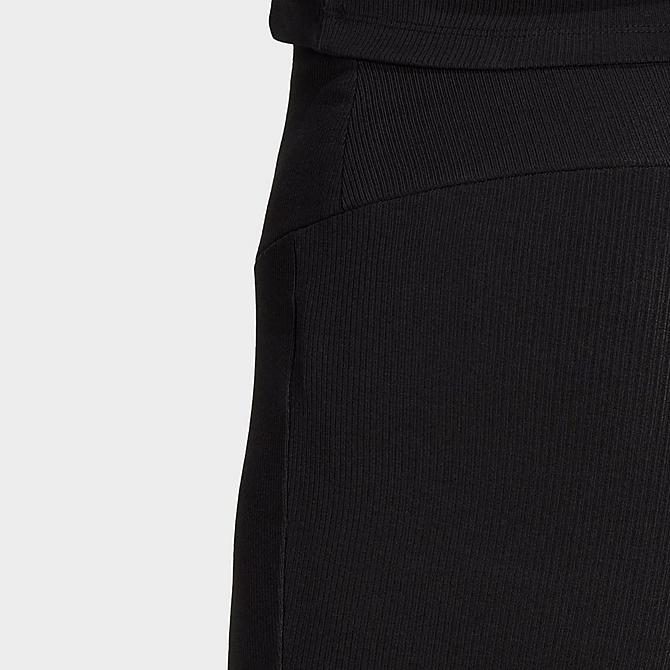 On Model 5 view of Women's adidas Originals Adicolor Essentials Short Tights (Plus Size) in Black Click to zoom