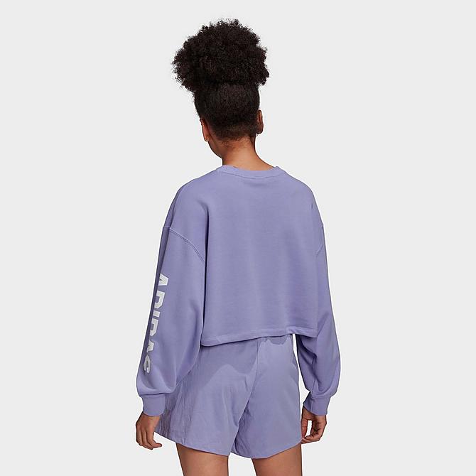 Back Left view of Women's adidas Originals Streetball Sweater in Light Purple Click to zoom