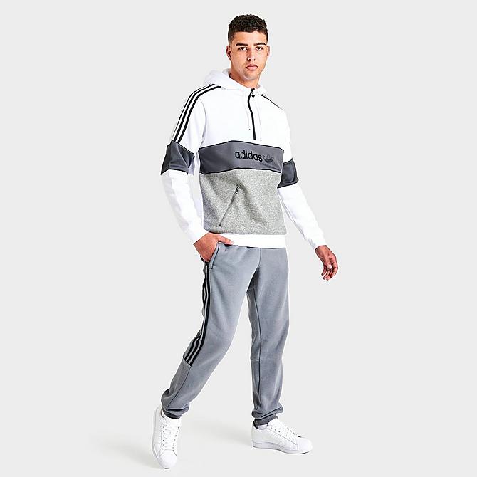 Front Three Quarter view of Men's adidas Nutasca Jogger Pants in Grey Click to zoom