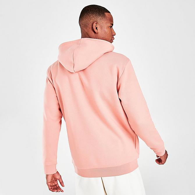 Back Right view of Men's adidas Originals Essentials Trefoil Hoodie in Ambient Blush Click to zoom