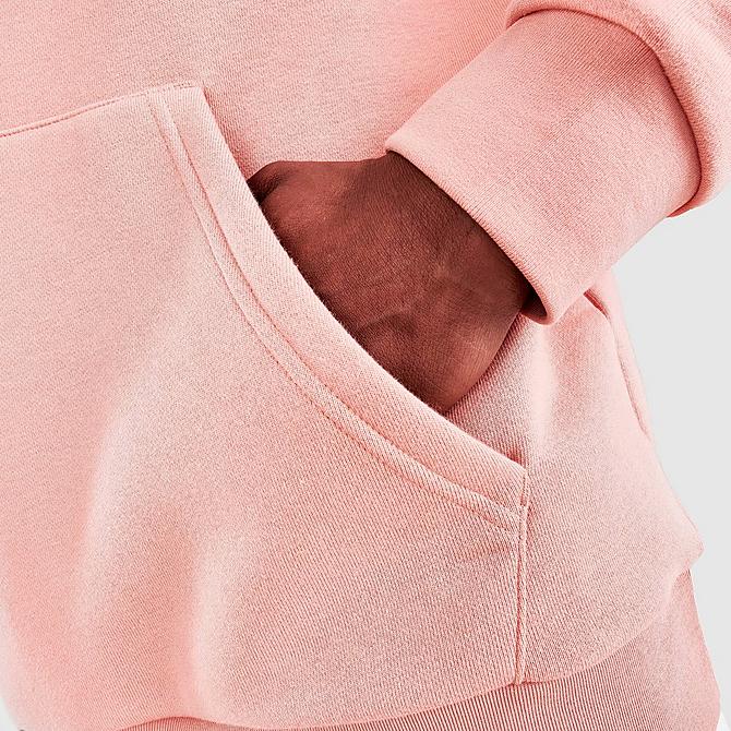 On Model 5 view of Men's adidas Originals Essentials Trefoil Hoodie in Ambient Blush Click to zoom