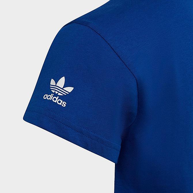 On Model 5 view of Little Kids' adidas Originals Adicolor Bold T-Shirt in Collegiate Royal Click to zoom
