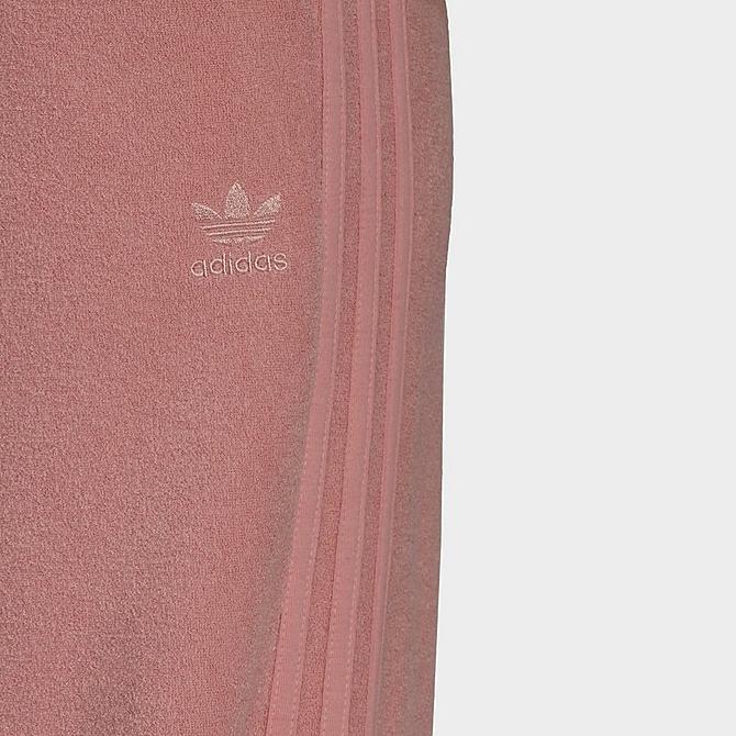 On Model 5 view of Women's adidas Originals Soft Wide Leg Pants in Wonder Mauve Click to zoom
