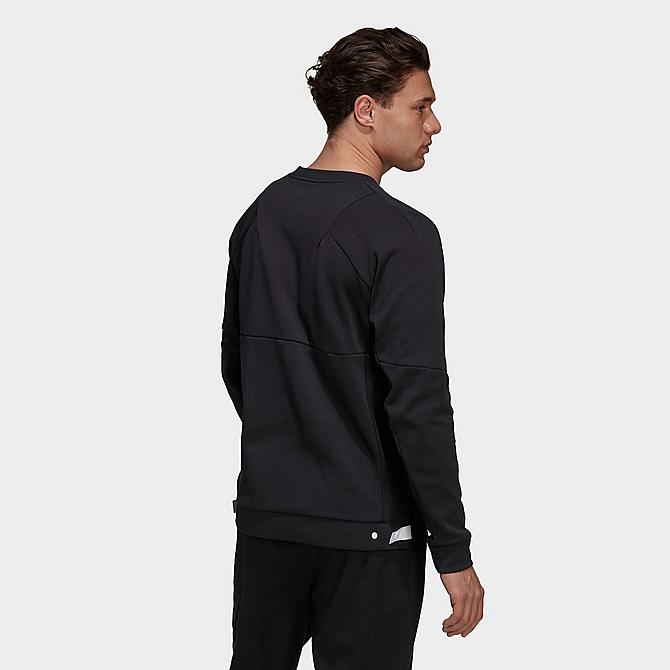 Back Left view of Men&#39;s adidas Essentials Designed For Gameday Sweatshirt in Black Click to zoom