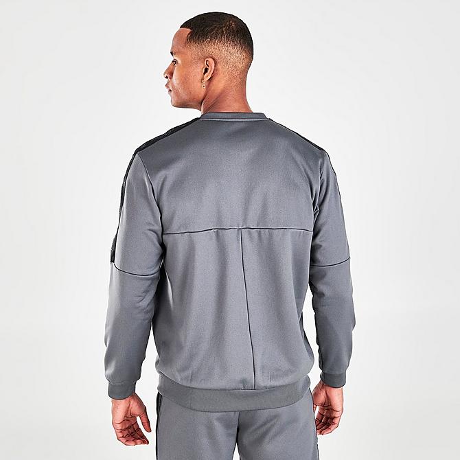 Back Right view of Men's adidas Originals On Edge Crewneck Sweatshirt in Grey Five Click to zoom