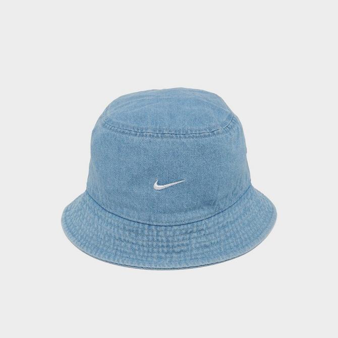 Front view of Nike Apex Denim Bucket Hat in Aegean Storm/Thunder Blue/White Click to zoom