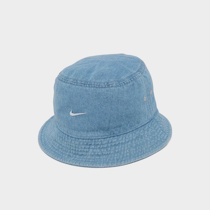 Back view of Nike Apex Denim Bucket Hat in Aegean Storm/Thunder Blue/White Click to zoom